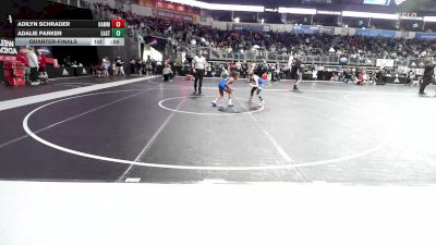 66 lbs Quarterfinal - Adilyn Schrader, Hammerin Hawks WC vs Adalie Parker, East Kansas Eagles
