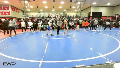 126 lbs Quarterfinal - Eban Landsaw, Hulbert High School vs Auron Garrett, Rogers High School Boys