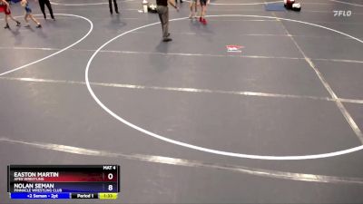 110 lbs Cons. Semi - Easton Martin, APEX WRESTLING vs Nolan Seman, Pinnacle Wrestling Club