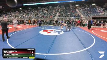 102 lbs Quarterfinal - Isabella Hetzel, Thermopolis Wrestling Club vs Kailyah Bento, CWC Thunder