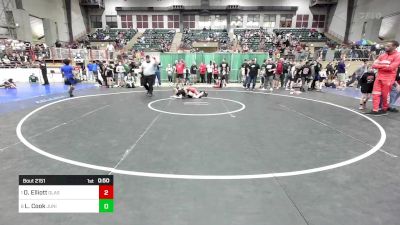 110 lbs Quarterfinal - Ozzy Elliott, Glasgow Wrestling Academy vs Lane Cook, Junior Indian Wrestling