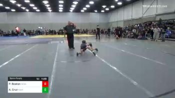 67 lbs Semifinal - Peyton Boston, Okwa vs Arcadius Cruz, Team Aggression