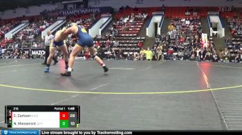 215 lbs Quarterfinals (8 Team) - Nathan Masserant, Monroe Jefferson HS vs Chance Carlson, Goodrich HS