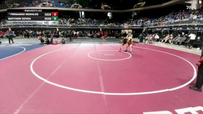 6A 106 lbs 5th Place Match - Fernando Morales, Houston Clear Lake vs Matthew Govea, Keller Central