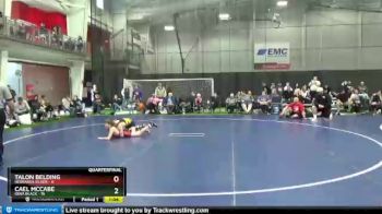 90 lbs Quarterfinals (8 Team) - Cael McCabe, Iowa Black vs Talon Belding, Nebraska Silver