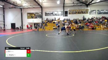 285 lbs Cons. Round 2 - Liam Begley, Marian University (IN) vs Jason Orr, Manchester