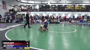 117 lbs 3rd Place Match - Natalie Majer, Carthage College vs Ana Malovich, Grand Valley State