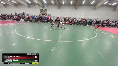 106 lbs Cons. Round 2 - Ollie Reynolds, Boulder vs Mathieu Dean, Monte Vista