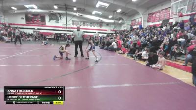 70 lbs Quarterfinal - Anna Frederick, Pirate Powerhouse Wrestling Ac vs Henry Deatherage, Pleasant Hill Youth Wrestling
