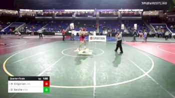 182 lbs Quarterfinal - Hayk Grigorian, LaSalle Academy vs David Seiche, Natick