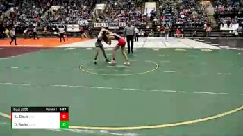 2 - 145 lbs Semifinal - Landon Davis, Central vs David Burks, Strasburg