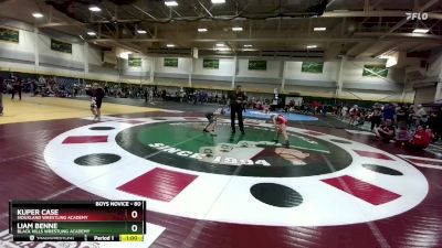 80 lbs Cons. Round 5 - Kuper Case, Siouxland Wrestling Academy vs Liam Benne, Black Hills Wrestling Academy