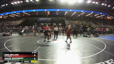 2A 285 lbs Champ. Round 1 - Samuel Boatwright, Archbishop Mccarthy Hs vs John Arellano, Lake Gibson