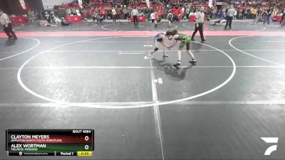 87 lbs Cons. Round 2 - Clayton Meyers, Appleton North Youth Wrestling vs Alex Wortman, Melrose-Mindoro