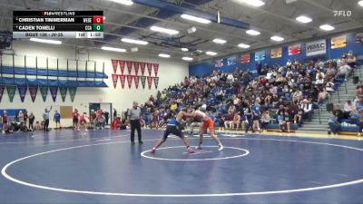 JV-25 lbs Round 2 - Christian Timmerman, West Delaware, Manchester vs Caden Tonelli, Clear Creek-Amana