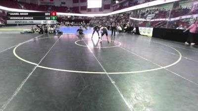 126 lbs 5th Place Match - Rodrigue Enock, Caldwell vs Daniel Meier, Owyhee