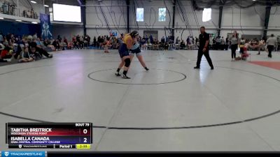191 lbs Semifinal - Tabitha Breitrick, Wisconsin Stevens Point vs Isabella Canada, Iowa Central Community College
