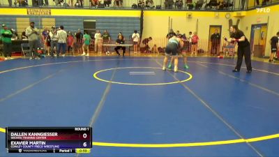 187 lbs Round 1 - Dallen Kanngiesser, Wichita Training Center vs Exavier Martin, Cowley County Freco Wrestling