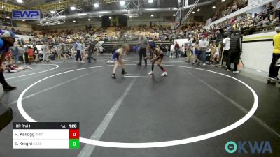 62 lbs Rr Rnd 1 - Hannah Kellogg, Smith Wrestling Academy vs Elijah Knight, Harrah Little League Wrestling