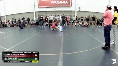 106-111 lbs Round 3 - Ryleigh Byrd, Smith Mountain Lake Wrestling vs Farah Isabella Ahmed, Powerhouse Wrestling Academy