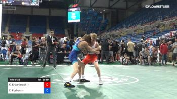 100 lbs Rnd Of 32 - Kaden Ercanbrack, Utah vs Christan Forbes, Oklahoma
