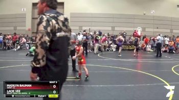 49 lbs Round 1 (10 Team) - Madilyn Bauman, WOW vs Lacie Vee, Beast Mode WA Green
