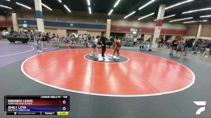 138 lbs Quarterfinal - Kennedi Lewis, Klein Oak High School vs Emily ...