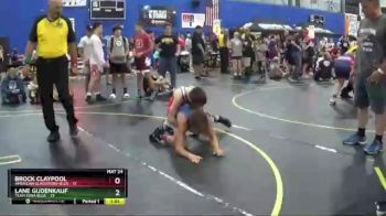 107 lbs Finals (8 Team) - Lane Gudenkauf, Team Iowa Blue vs Brock Claypool, American Gladiators-Blue