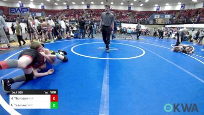 80 lbs Quarterfinal - Hayden Thomsen, Weatherford Youth Wrestling vs Alexander Tessneer, Norman Grappling Club