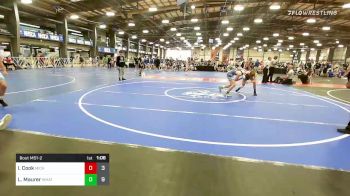 126 lbs Rr Rnd 2 - Ian Cook, Michigan Grapplers Orange vs Logan Maurer, What's Poppin? Yellow