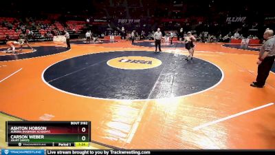 3A 144 lbs Quarterfinal - Ashton Hobson, Aurora (Marmion Academy) vs Carson Weber, Joliet (West)