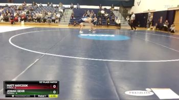 141 lbs Finals (2 Team) - Matt Haycook, Ithaca vs Josiah Gehr, Messiah