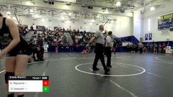 137 lbs Champ. Round 2 - Desiree Vasquez, Northview vs Stapharie Pegueros, Jurupa Valley