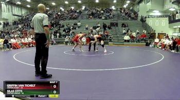 157 lbs Semis & 1st Wrestleback (8 Team) - Silas Stits, Center Grove vs Griffin Van Tichelt, Crown Point