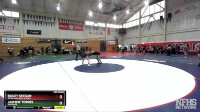 140 (142) Cons. Round 2 - Jasmine Torres, Hayward vs Bailey Deegan, Petaluma High School