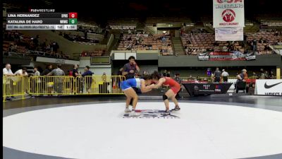 Cons. Round 4 - Lina Hernandez, San Pedro High School Wrestling vs Katalina De Haro, Work Horse Wrestling Club