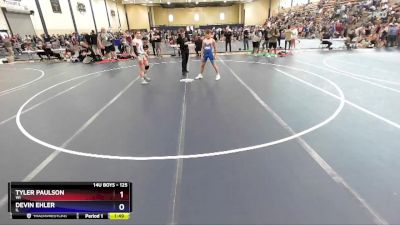 125 lbs Semifinal - Tyler Paulson, WI vs Devin Ehler, IL