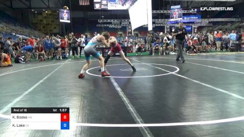 132 lbs Rnd Of 16 - Kyle Boeke, Minnesota vs Kyler Lake, California