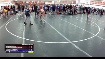 132 lbs Quarterfinal - Gavin Cheek, Nebraska Elite Wrestling Club vs Jonny Kohout, Milford Wrestling Club
