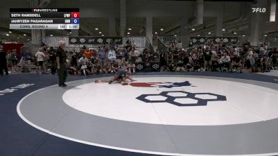 57 lbs Cons. Round 4 - Seth Ramsdell, Little Falls MN Youth Wrestling vs Jahryzen Pagaragan, Gold Rush Wrestling