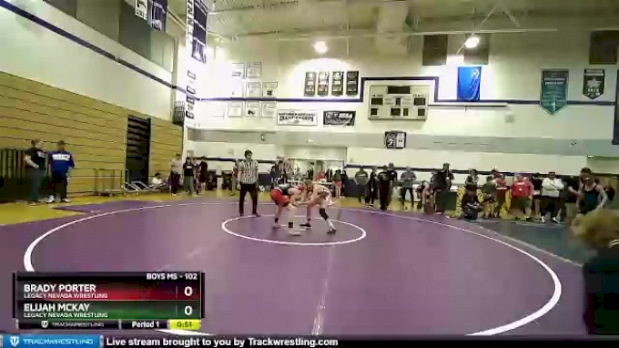 102 lbs Cons. Semi - Elijah McKay, Legacy Nevada Wrestling vs Brady ...