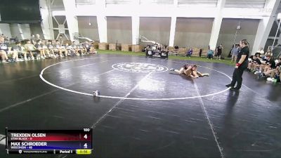 100 lbs Quarterfinals (8 Team) - Trexden Olsen, Utah Black vs Max Schroeder, Wisconsin