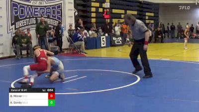 74 lbs Consi Of 16 #1 - Brennen Minier, Fitch Trained vs Adam Gordy, Gold Medal Grappling