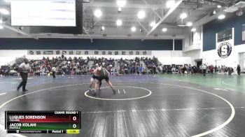 157 lbs Champ. Round 1 - Luques Sorenson, Yucaipa vs Jacob Kolahi, Portola