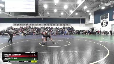 157 lbs Champ. Round 1 - Luques Sorenson, Yucaipa vs Jacob Kolahi, Portola