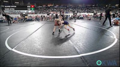 49 lbs Consi Of 16 #2 - Oliver Tipton, Wyandotte Youth Wrestling vs Kane Leyba, Team Tulsa Wrestling Club