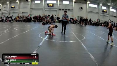 100 lbs Round 1 (10 Team) - Jacob Baker, ROUGHHOUSE vs Paul Shook, FORGE