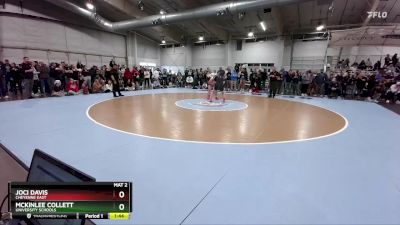 190 lbs Semifinal - McKinlee Collett, University Schools vs Joci Davis, Cheyenne East