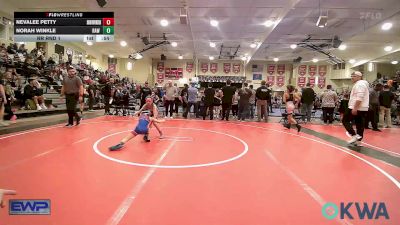 54-62 lbs Rr Rnd 1 - Nevalee Petty, Skiatook Youth Wrestling vs Norah Winkle, Raw Wrestling Club