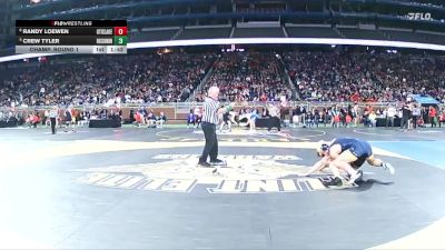 D4-165 lbs Champ. Round 1 - Crew Tyler, Roscommon vs Randy Loewen, Otisville LakeVille Memorial